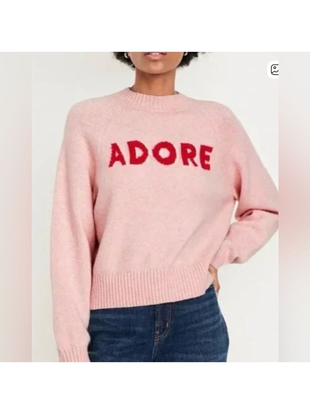 Old Navy Sosoft Adore Valentine’s Day Love Boxy Oversized Pullover Sweater XXLP